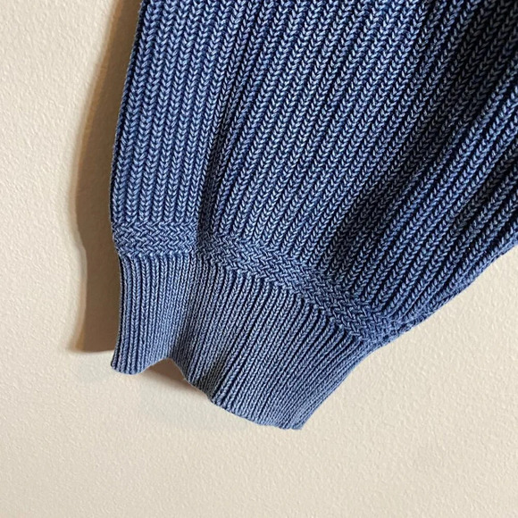 Tommy Bahama Jeans 1/4 Zip Ribbed Knit Pullover Sweater Men's XXL Blue Stretch - Picture 8 of 12